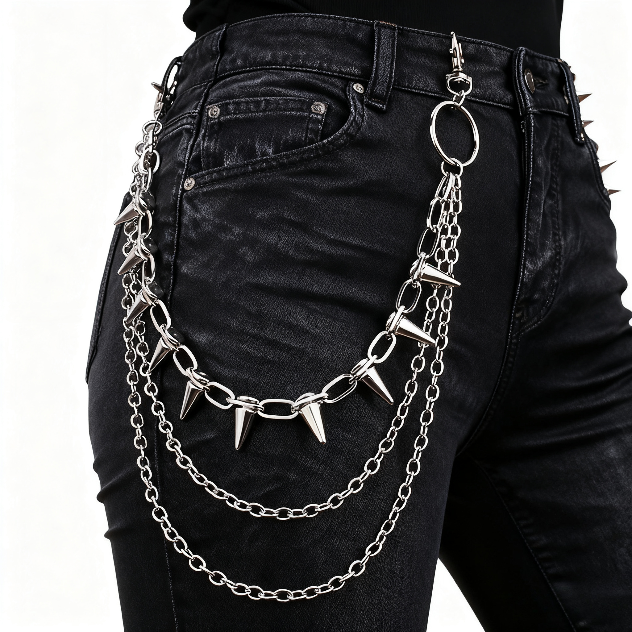 Women Bags With Wallet - Unisex Hip Hop Punk Rock Metal