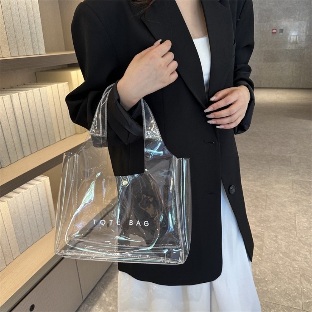 Jelly Bag Clear Pvc - Fashion PVC Transparent Shoulder Bag Large
