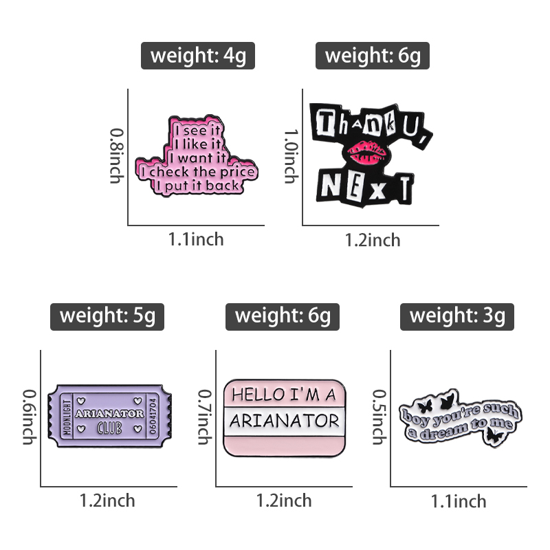 Thank U Next Enamel Pins Cute  - Women Bags Next avis et prix