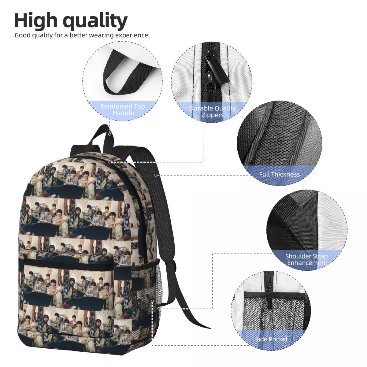 Boy Next Door KPOP Backpack Da - Women Bags Next avis et prix