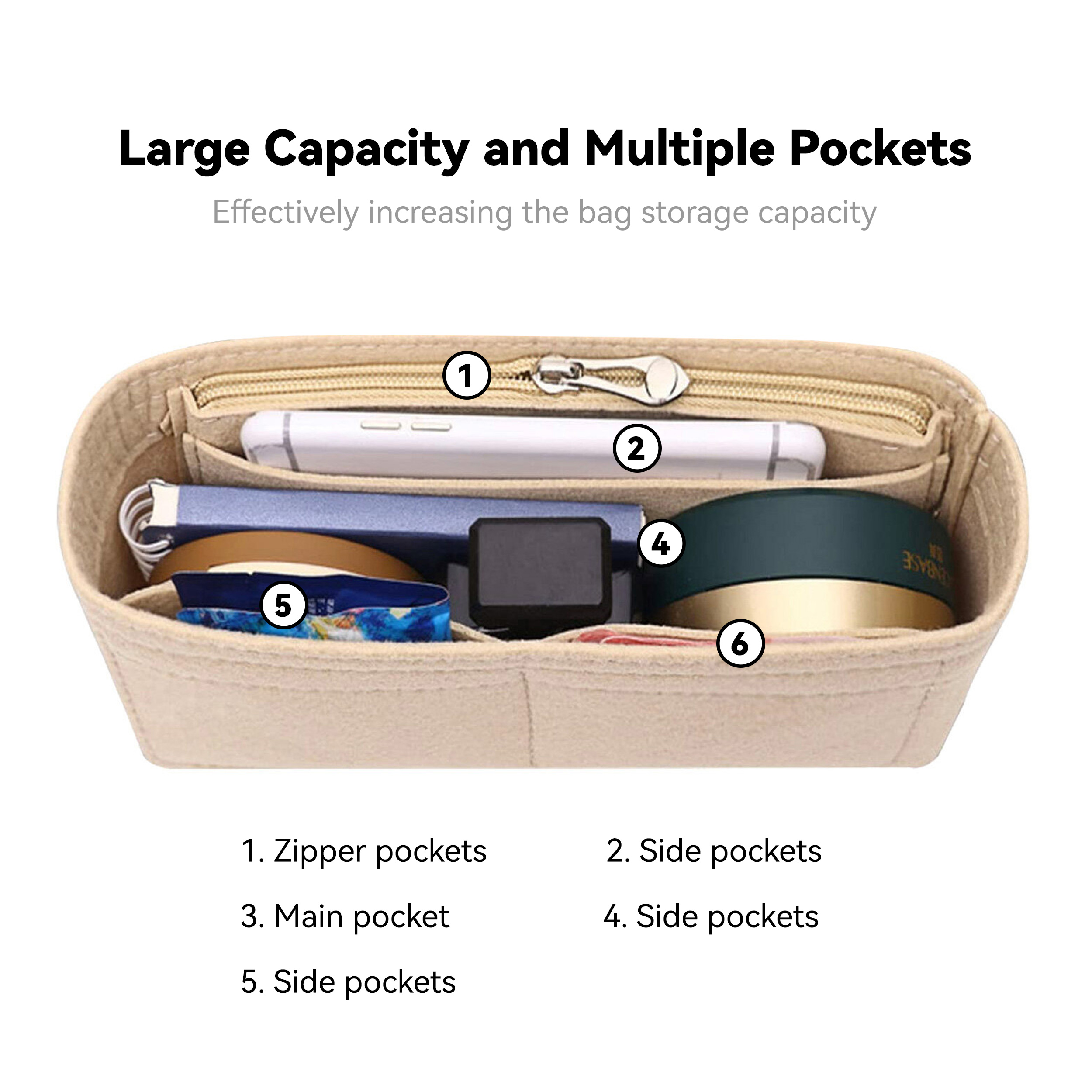 Felt Insert Bag Organizer, Mak - Women Bags Dior avis et prix