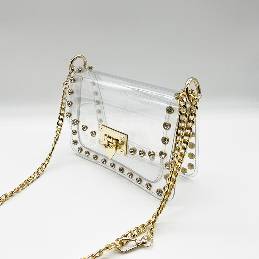 Women's New Flip Small Handbag - Jelly Bag Clear Pvc avis et prix