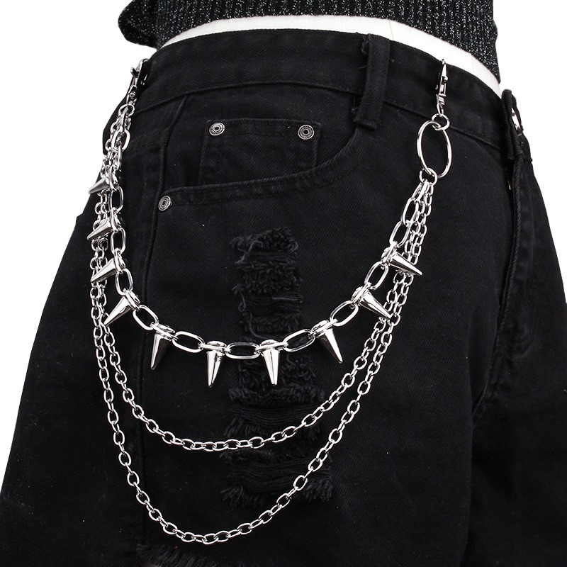 Hip Hop Punk Rock Metal Pants  - Women Bags With Wallet avis et prix