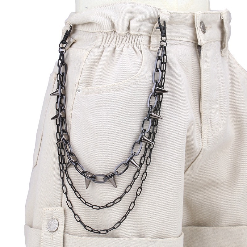 Hip Hop Punk Rock Metal Pants  - Women Bags With Wallet avis et prix