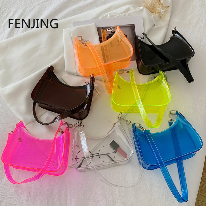 Fashion Lady Jelly Solid Color - Jelly Bag Clear Pvc avis et prix