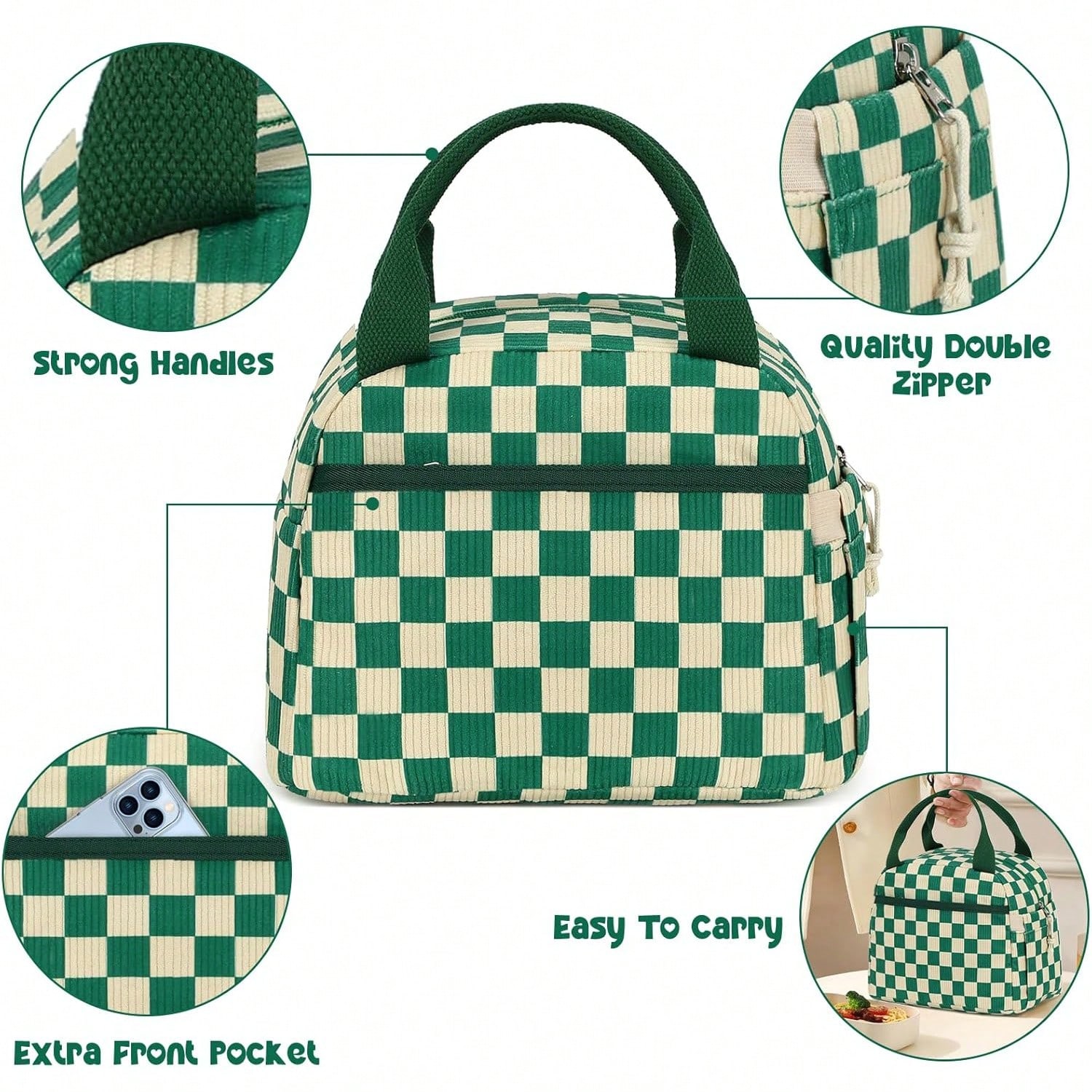 Cute Corduroy Lunch Tote Bags  - Women'S Tote Bags For Work avis et prix