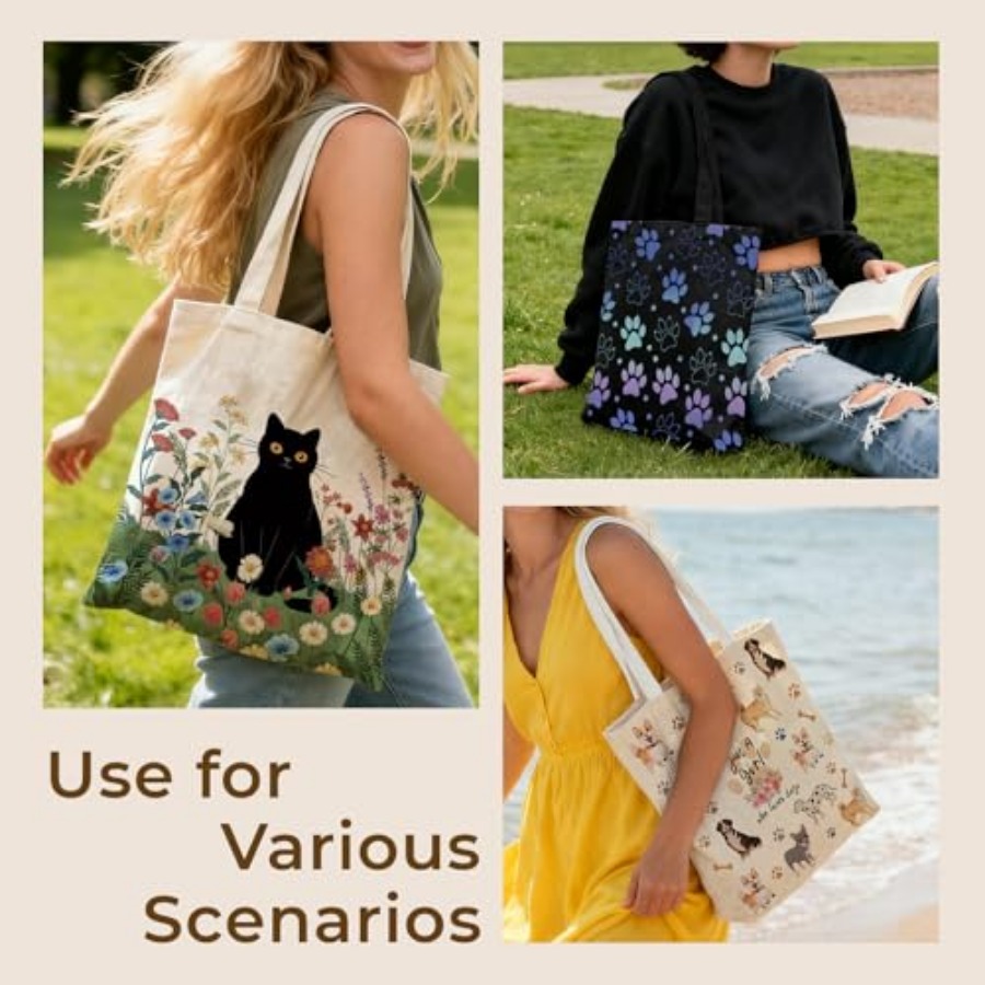 Cute Aesthetic Canvas Tote Bag - Women'S Tote Bags For Work avis et prix